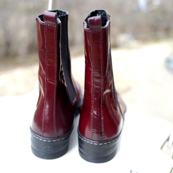 Burgundy Ankle Boots for Women - Picture 5 of 15